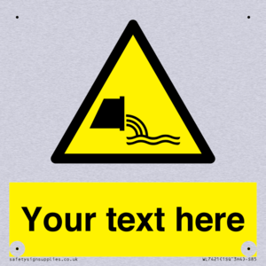 Custom Warning sewage effluent outfall